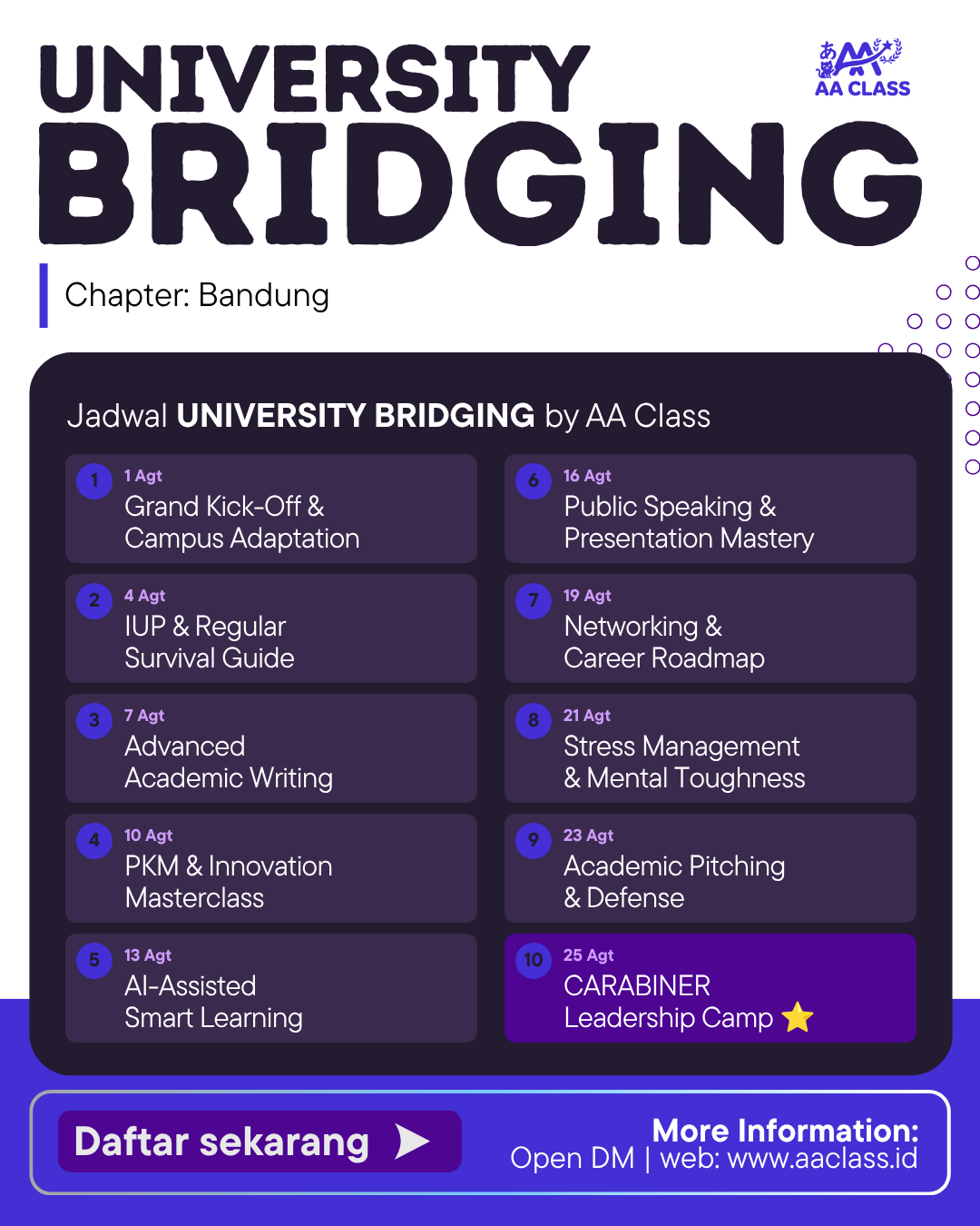 University Bridging Program (Bandung Edition)